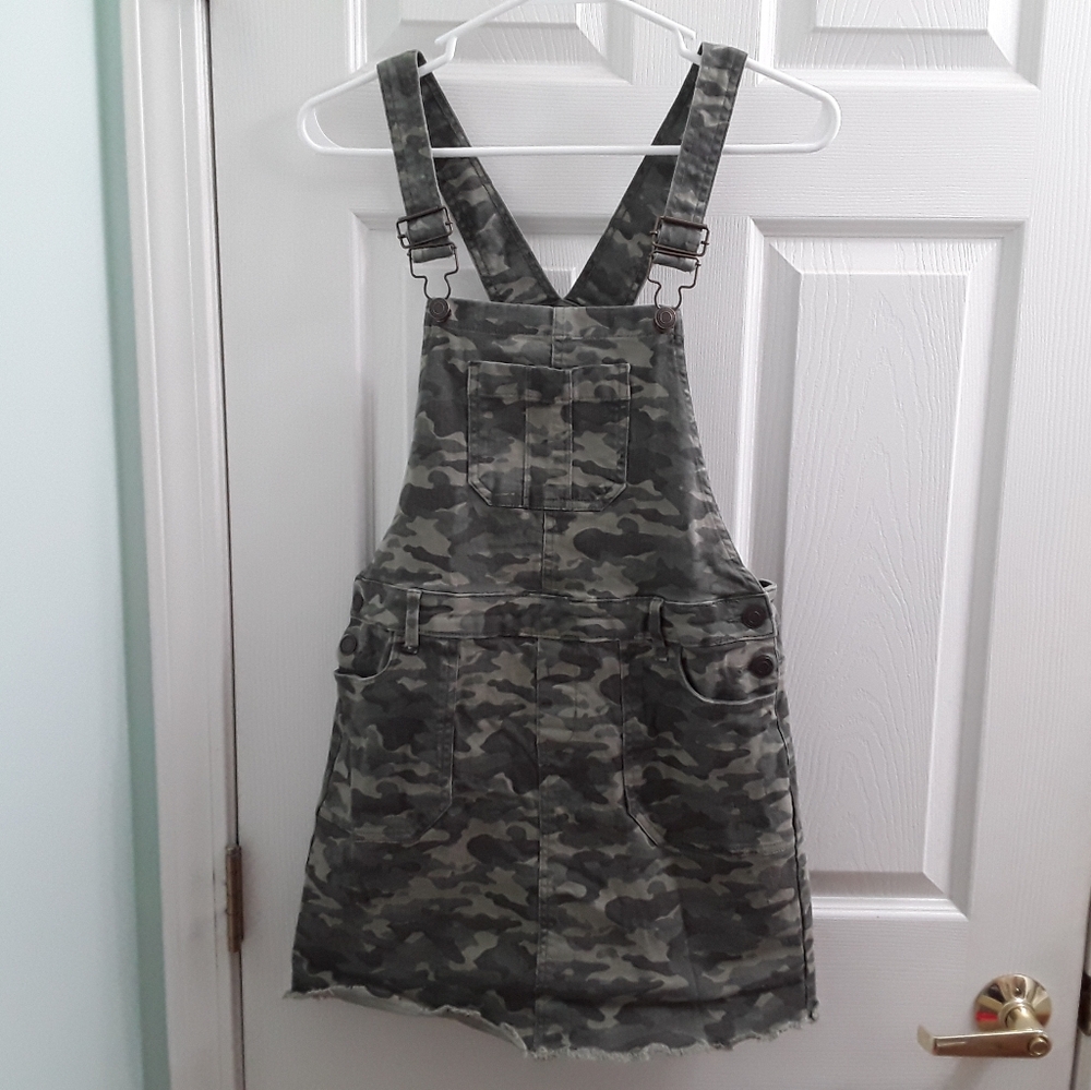 So Camouflage Denim Jumper Dress